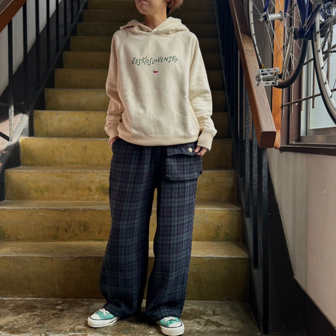 快晴堂 - Girl'sタータンチェック・リラクシンWork／アルピーノ