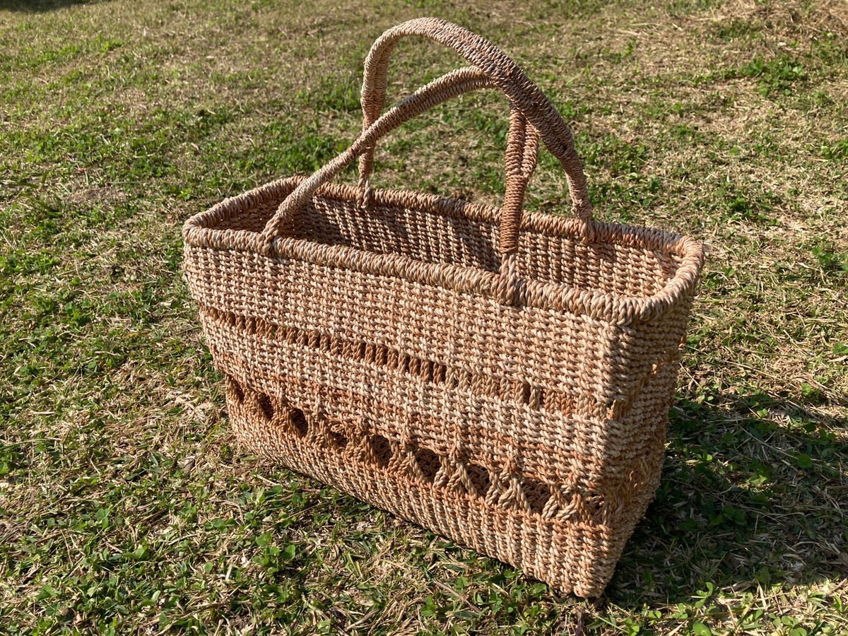 月桃しごと｜かごバック（大） | 久志の手しごと 
