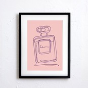 EAU DE PARFUM N°12｜香りの余韻を描くミニマルラインアートポスター｜大人インテリアに映える洗練デザイン｜高品質印刷A2ポスター