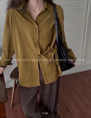 コーデュロイ デザインシャツ　AJ2085-787