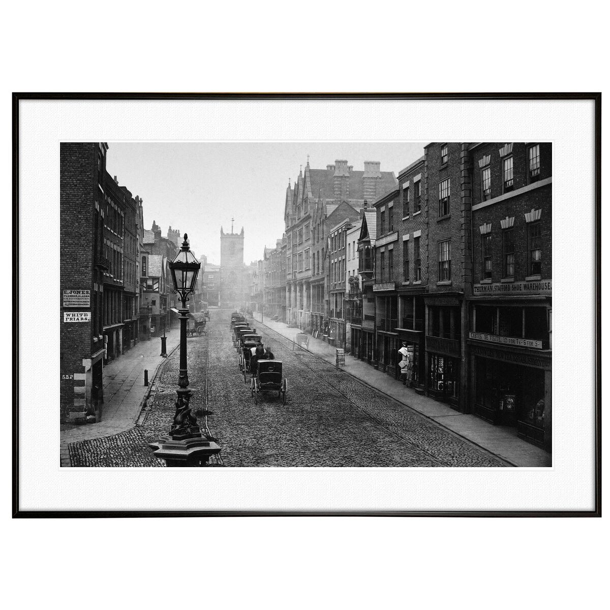 フランス写真 1919年 パリのオペラ座通りを走るアメリカ陸軍兵士 インテリアモノクロアートポスター額装 ヴィンテージ写真 AS2506