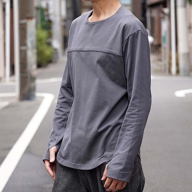 ロングスリーブＴシャツ  チャコール Ｌ＋新品【LT-LB05】