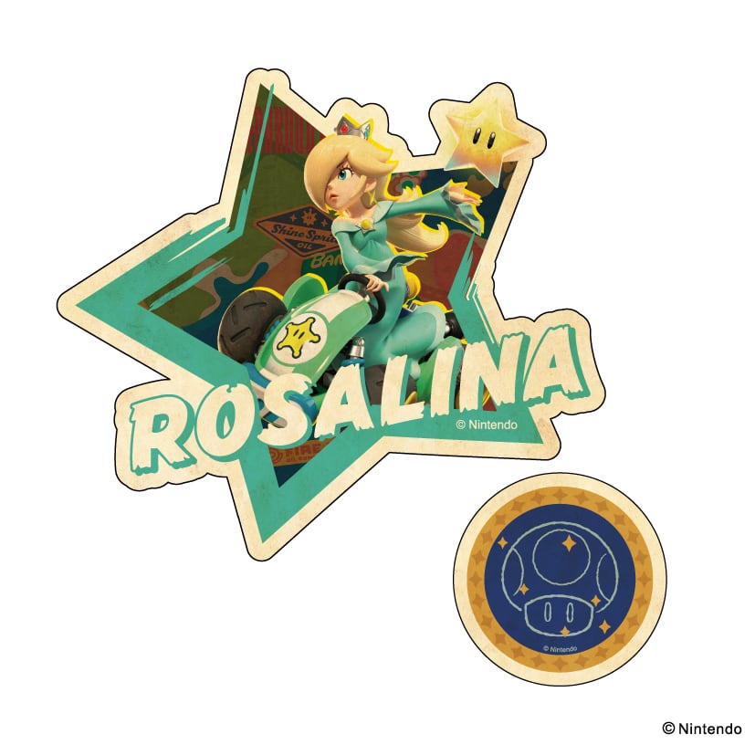 マリオカートワールド トラベルステッカー 2枚セット ⑥ロゼッタ