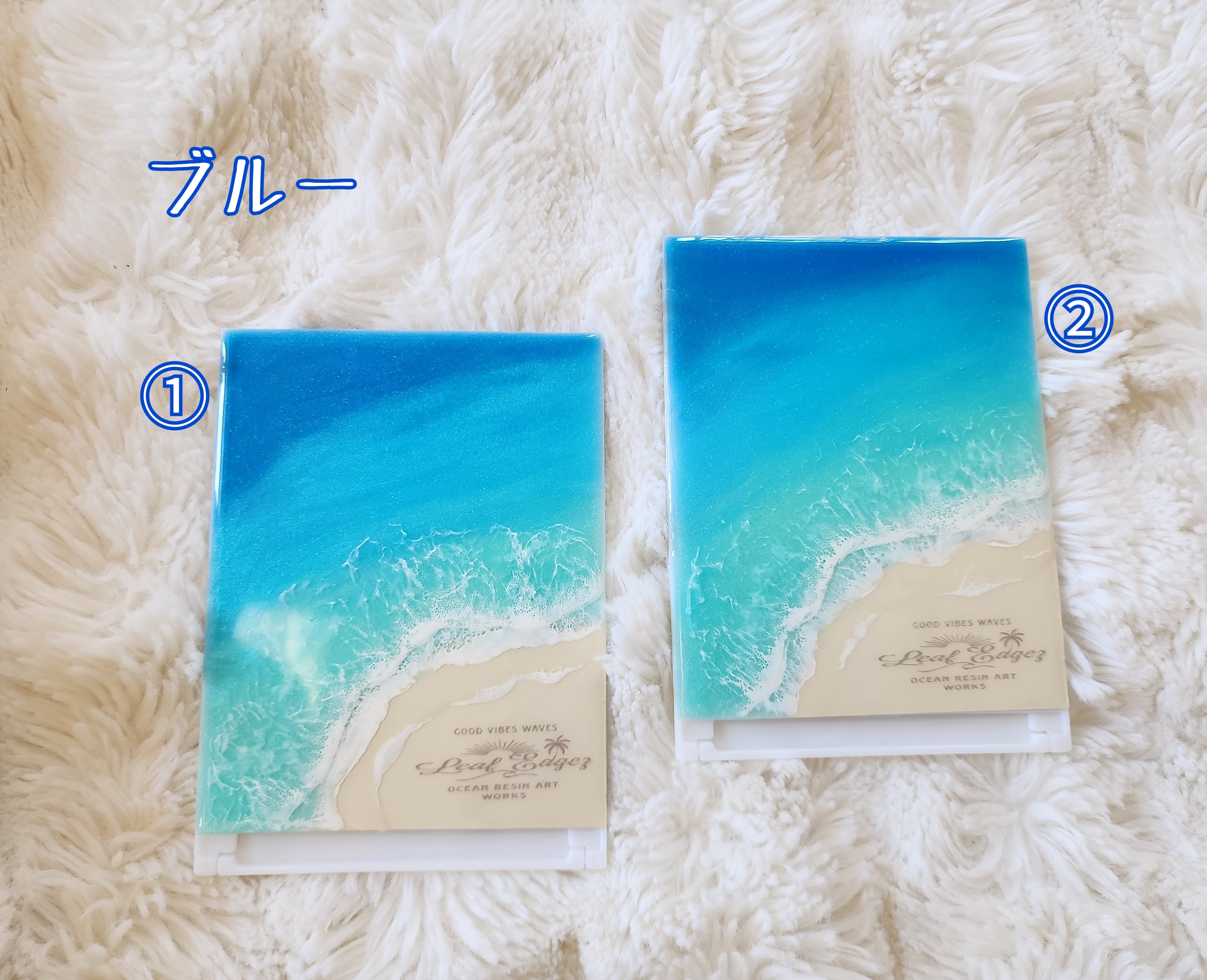 481.オーシャンレジンアート コンパクトミラー