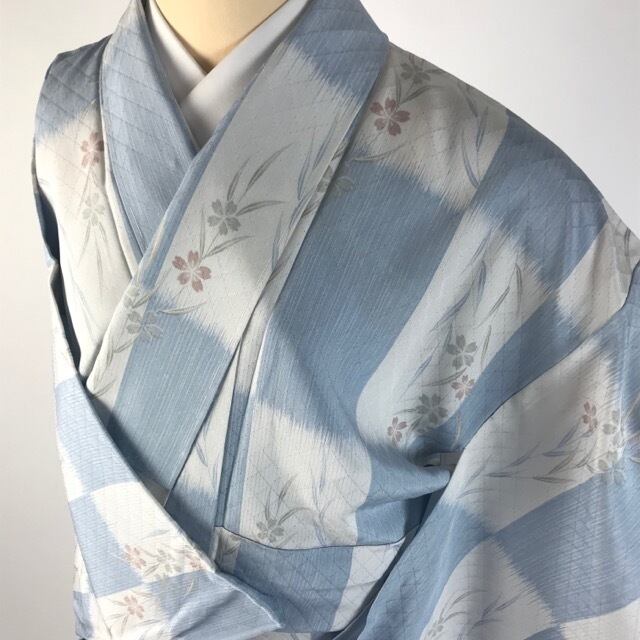 染師 松井喜八郎 高級 夏着物 紋駒絽 正絹 夏物 薄物 盛夏 格子 変わり ...