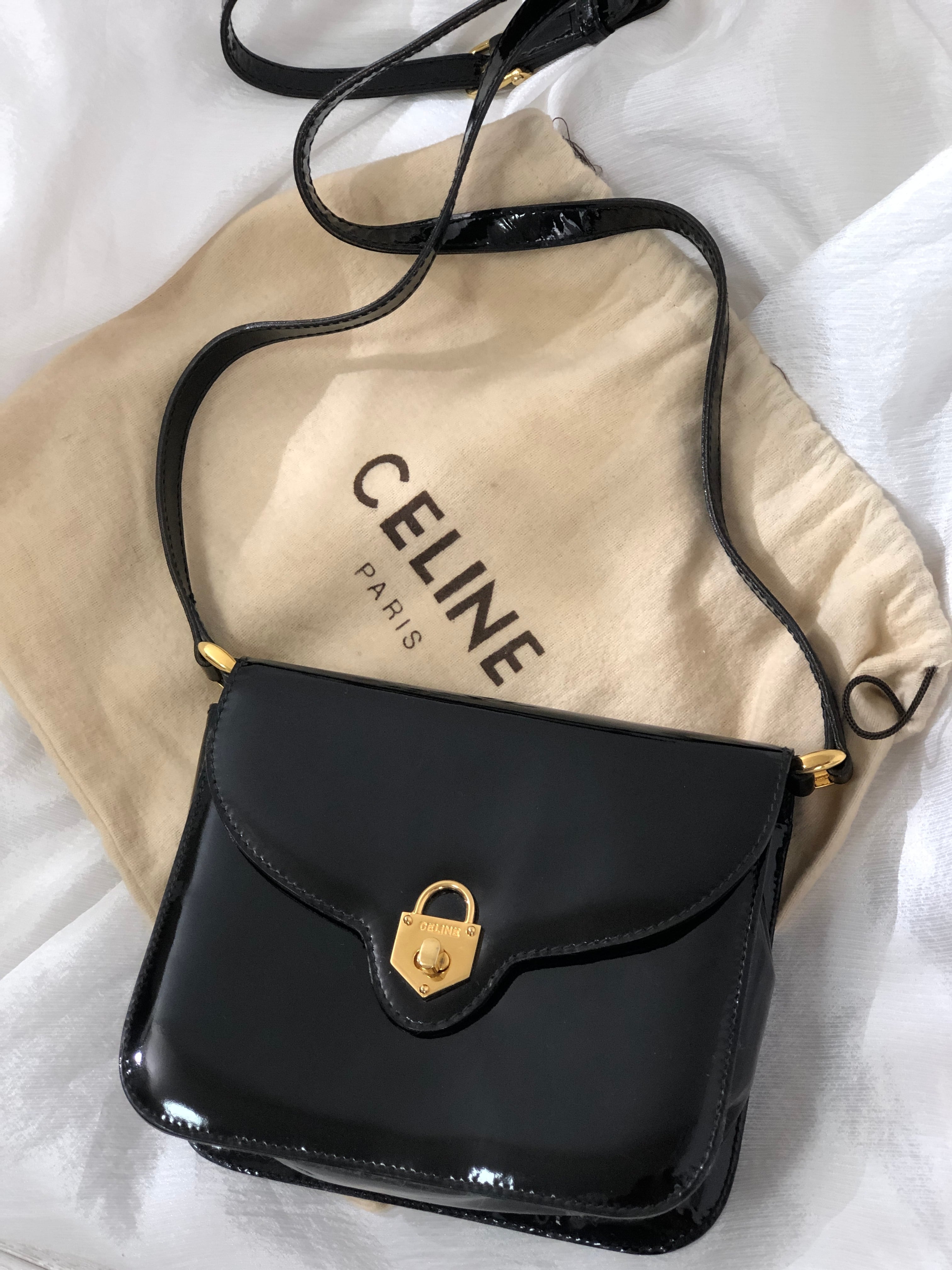 CELINE】セリーヌ ショルダーバッグ オールドセリーヌ ターンロック