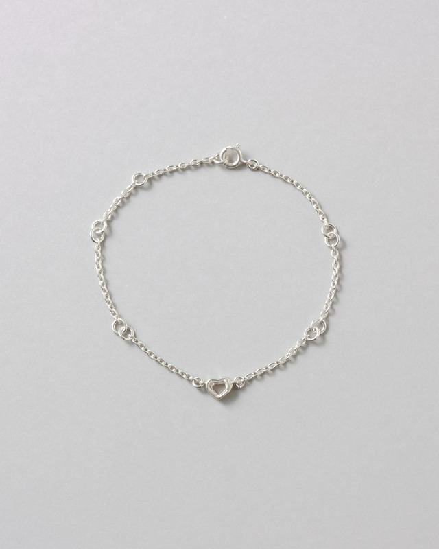 bone  HEART bracelet mini silver925 #LJ20018B