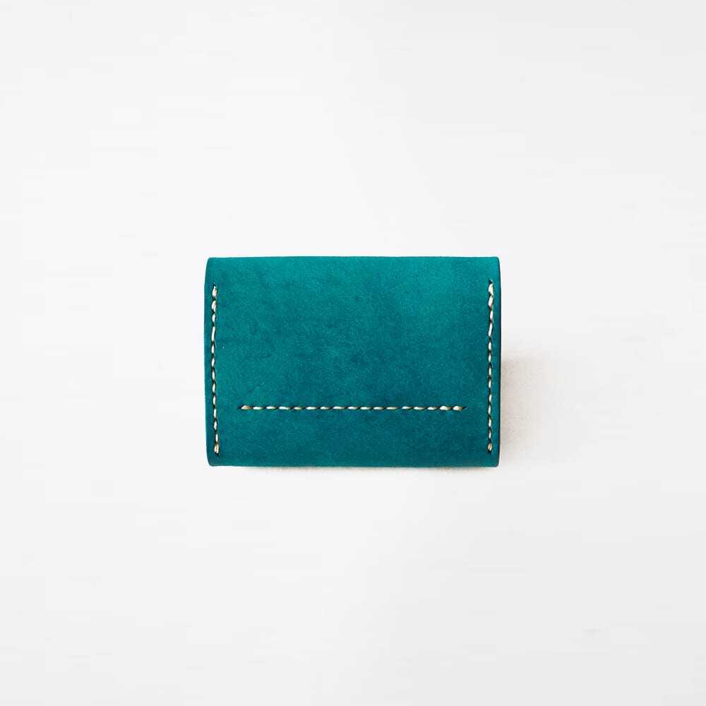 カードがたくさん入る ミニ財布【ターコイズ×イエロー】（在庫あり