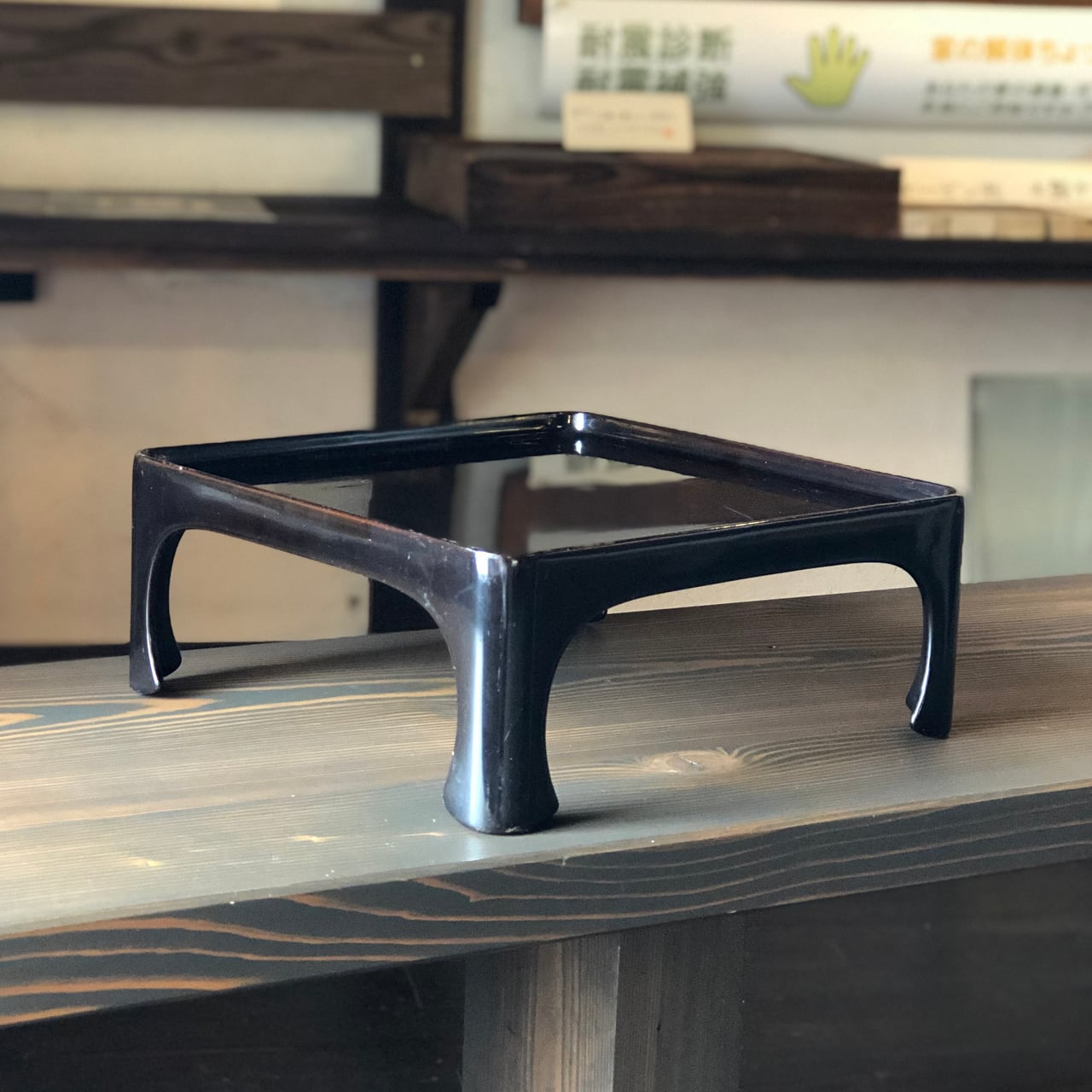 四方脚付 会席膳 御膳台 三客 スタッキング 古道具 アンティーク