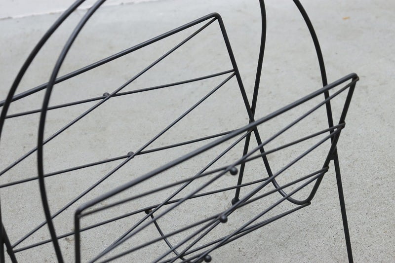 U.S. ヴィンテージ ワイヤー マガジンラック 雑誌 本 収納 モダン