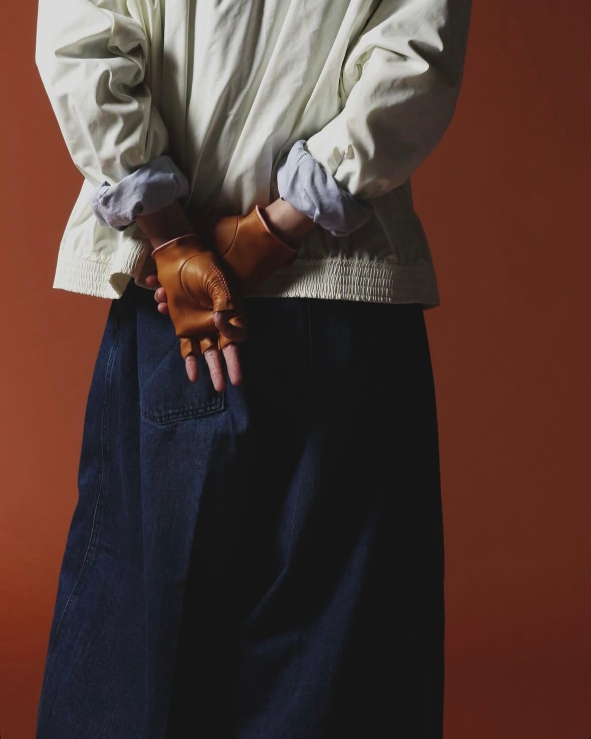 sillage】circular pants denim damaged | cocoon