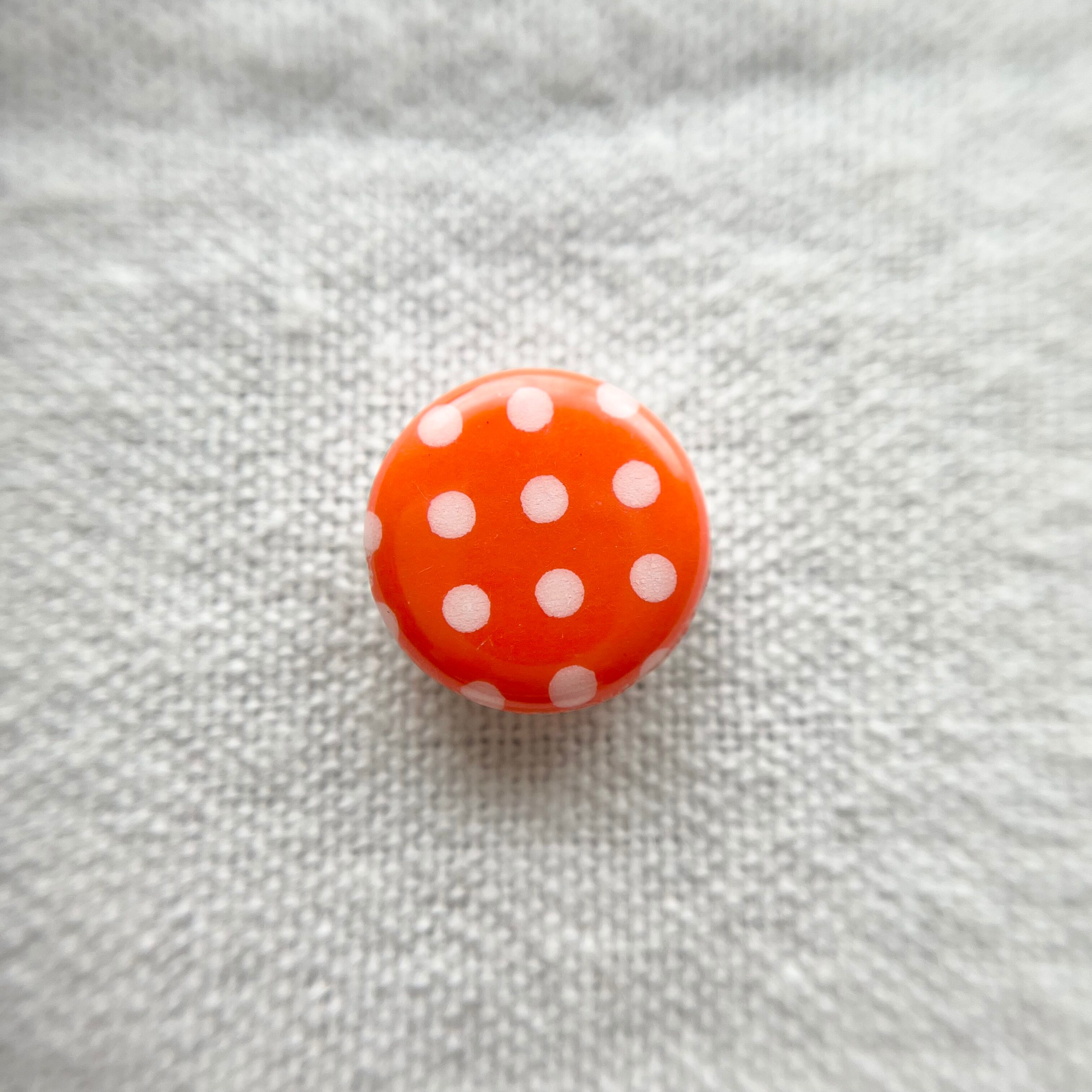ホワイトドット×オレンジ 15㎜