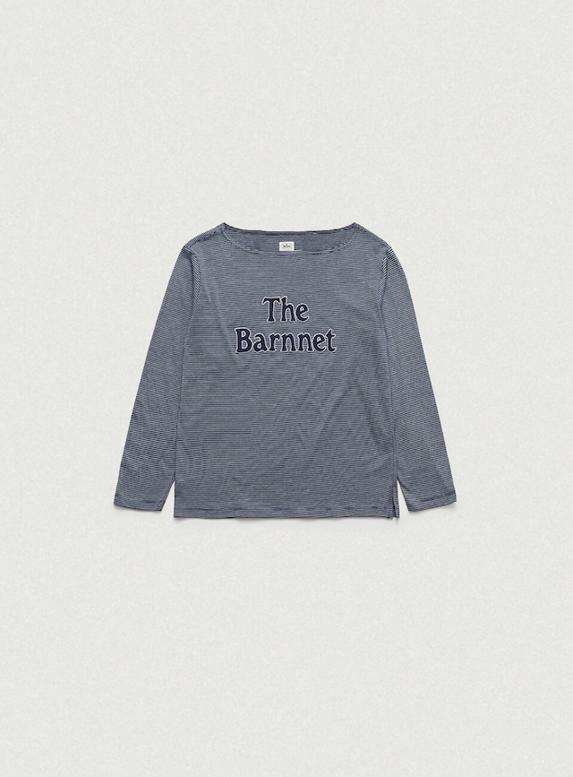 [The Barnnet] Talat Boat Neck Stripe T-Shirt_Navy 正規品 韓国ブランド 韓国通販 韓国代行 韓国ファッション ザ バーネット ザバーネット 日本 店舗