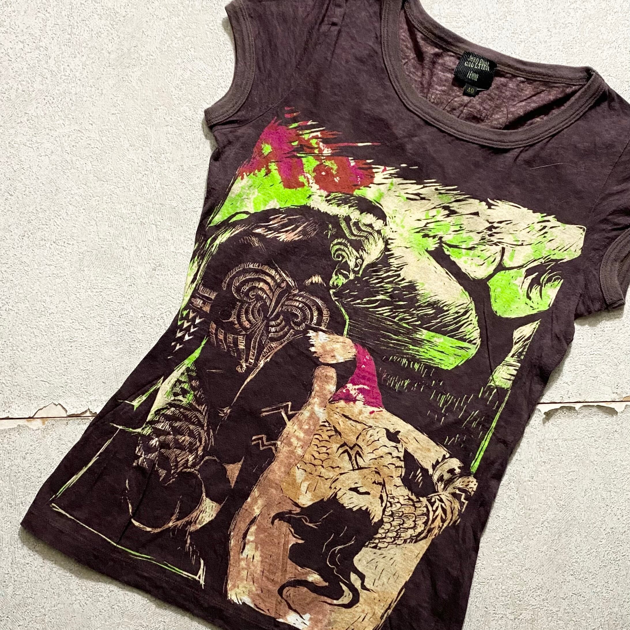 JEAN PAUL GAULTIER FEMME art print tee | NOIR ONLINE