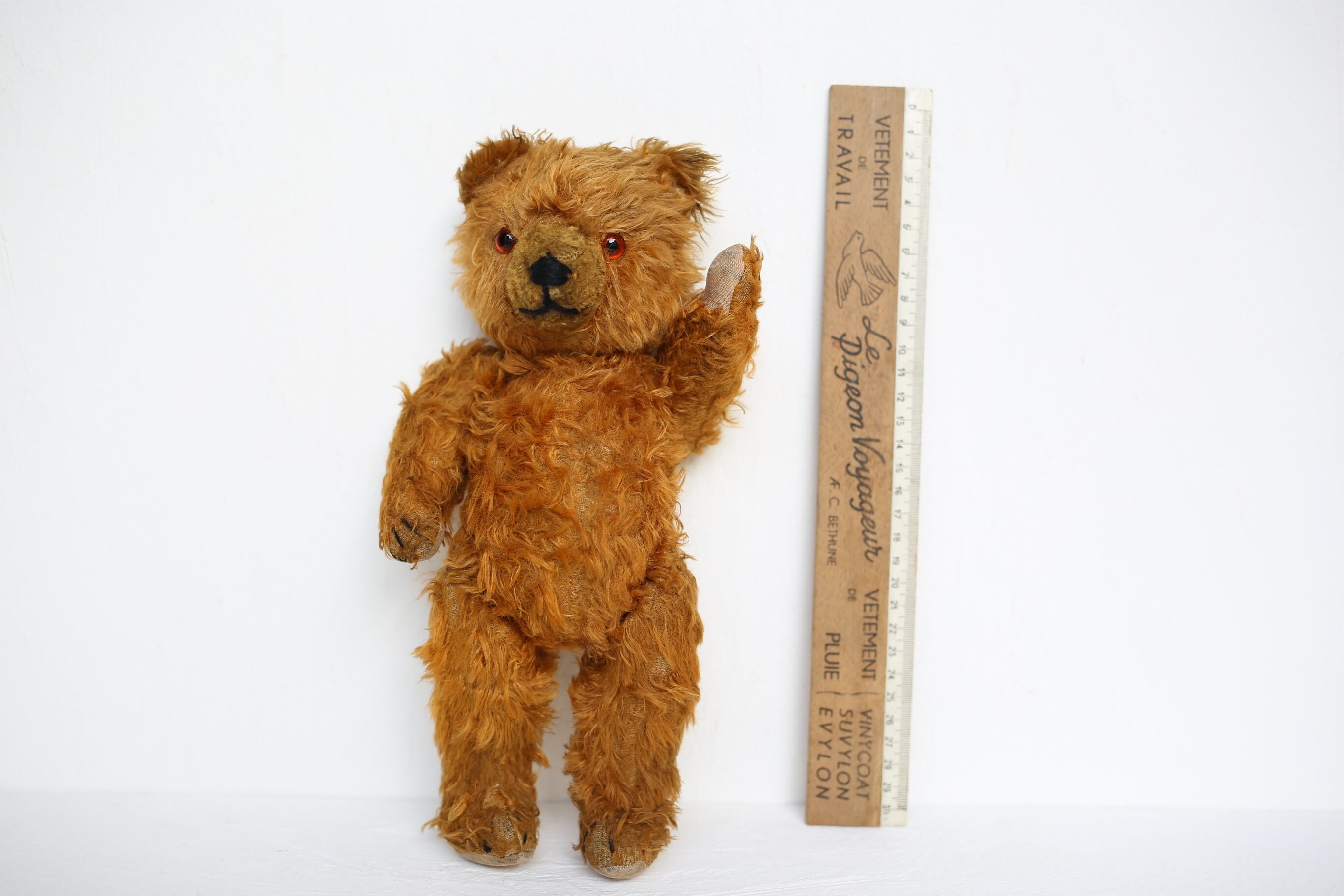 フランス アンティーク 小さくモコモコしたテディベア N-02999