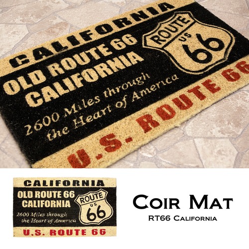 コイヤーマット[RT66 California]＜玄関マット / アメリカン雑貨＞