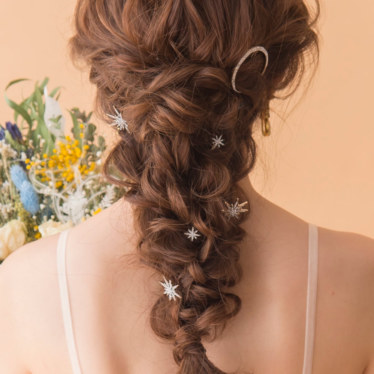 H-126 Antique Gold Stardustヘアピン7本セット＜ゴールド