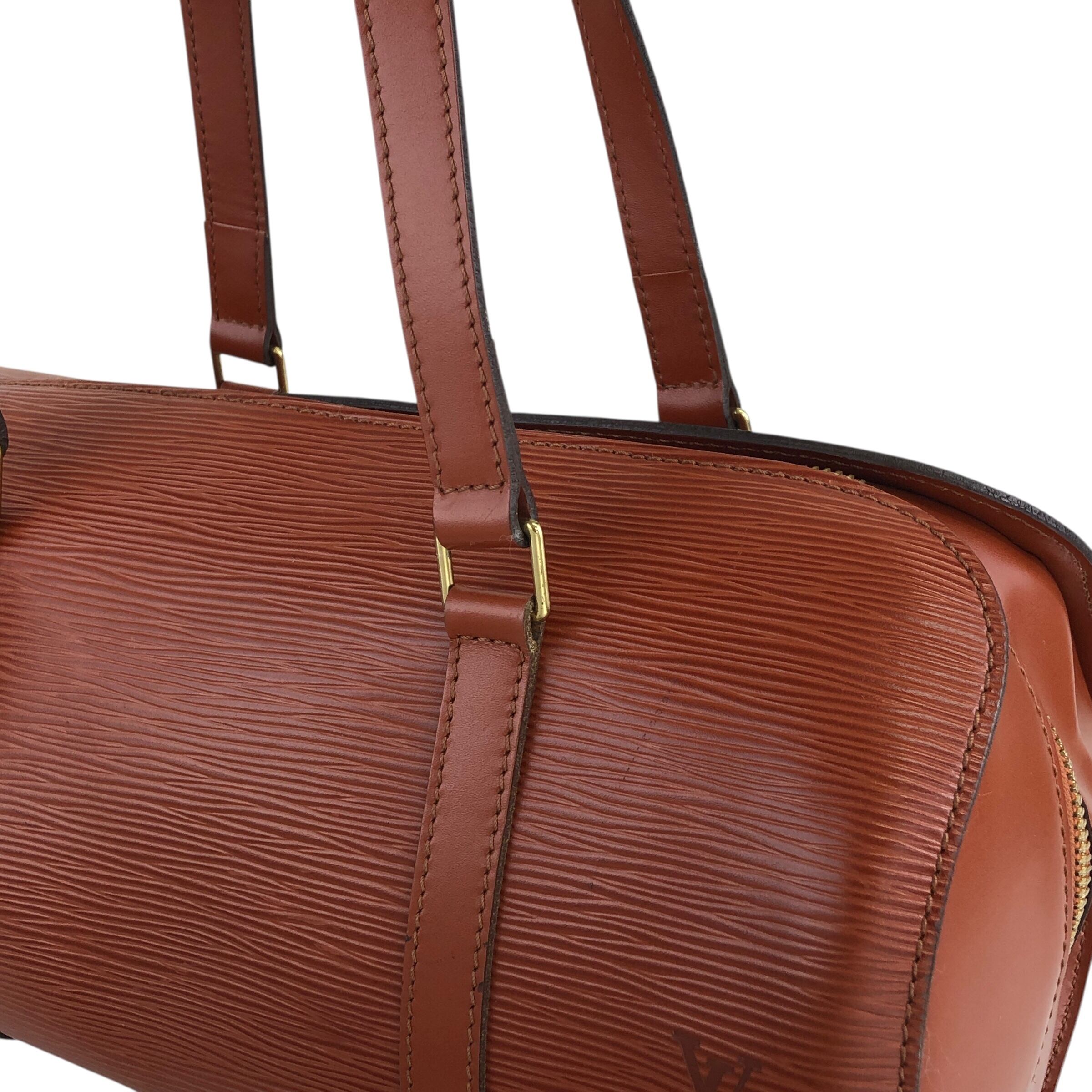 LOUIS VUITTON ルイヴィトン エピ ハンドバッグ ブラウン レザー
