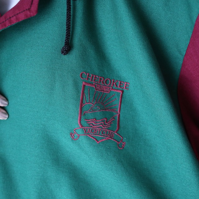 4-tone crazy pattern over silhouette hoodie jacket