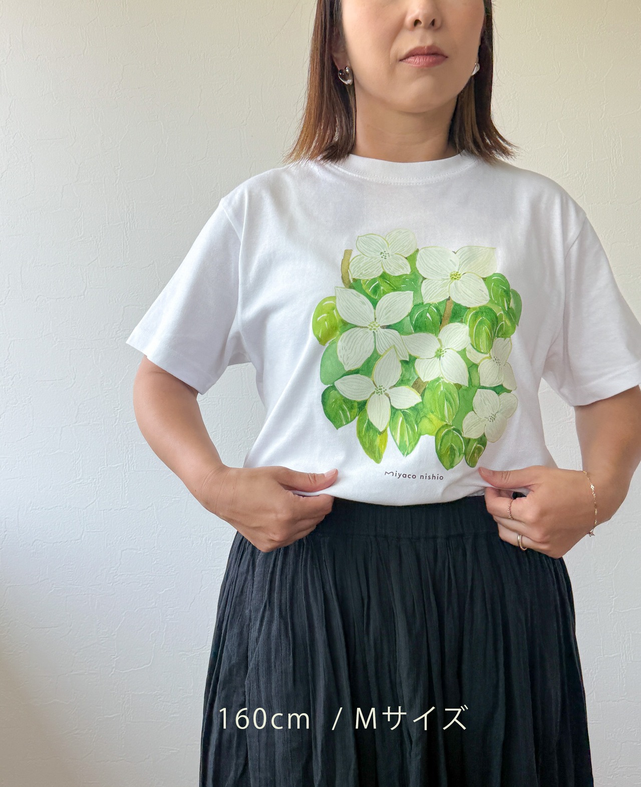 水彩画を着るTシャツ　「Pink Harmony」