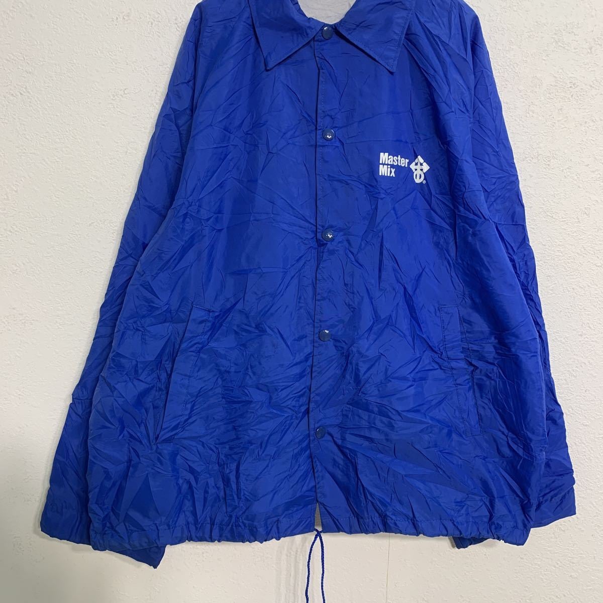 K-BRAND コーチジャケット XL ブルー USA製 プリント ビッグサイズ 