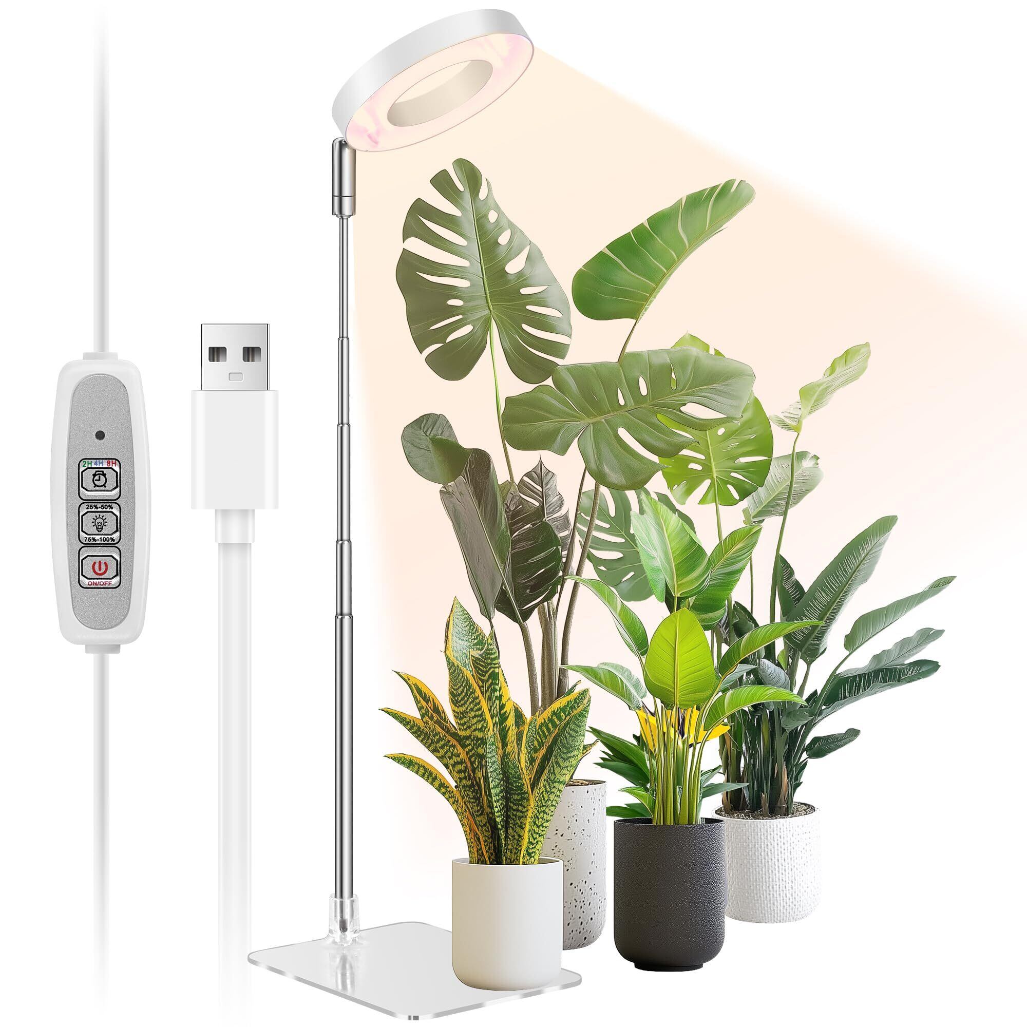 新着商品】Raygrov 植物育成ライト LED 室内栽培ライト 調光4段階 定時