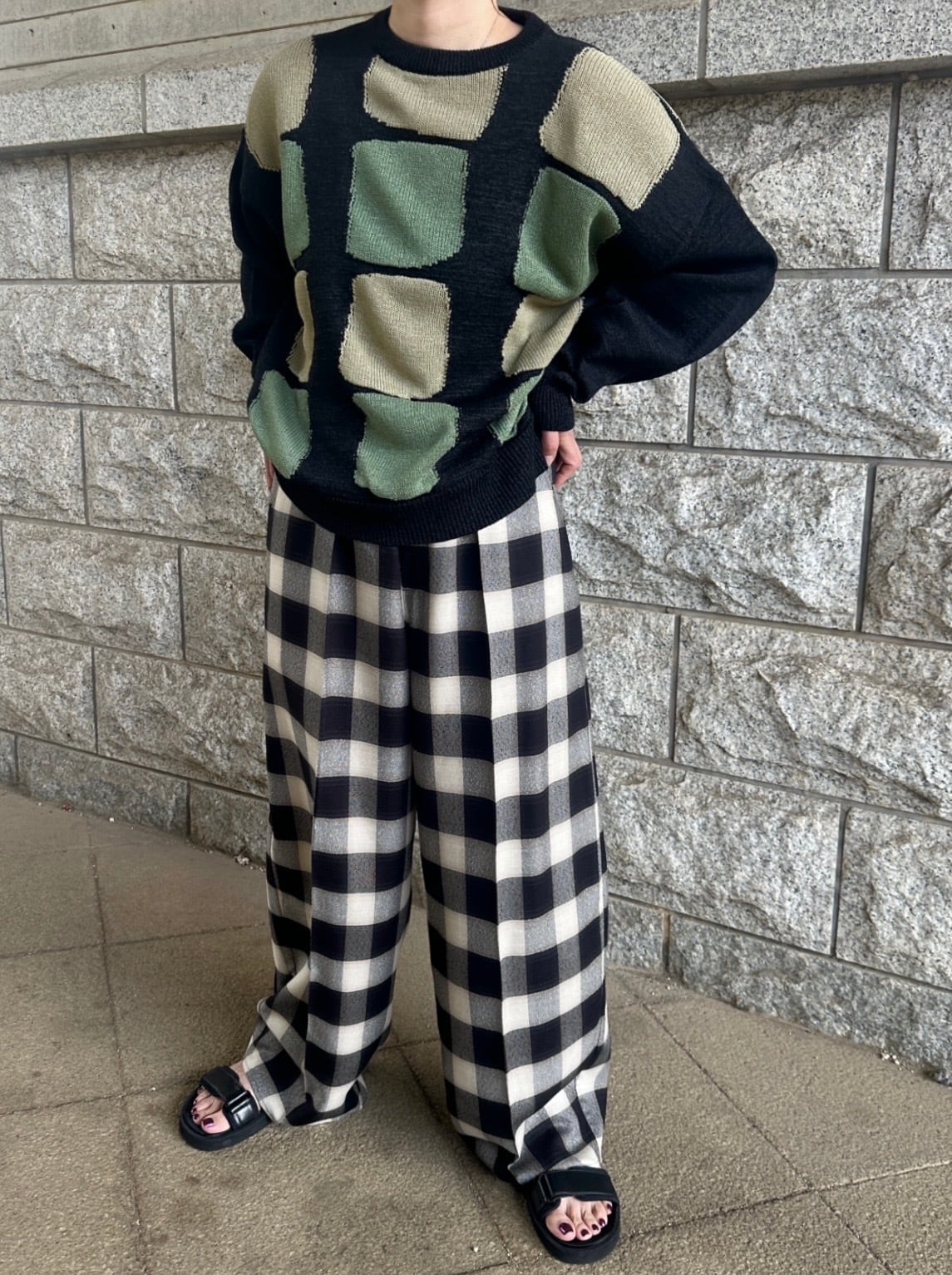 Cristaseya  [WASHI PAPER PATCHWORK SWEATER]