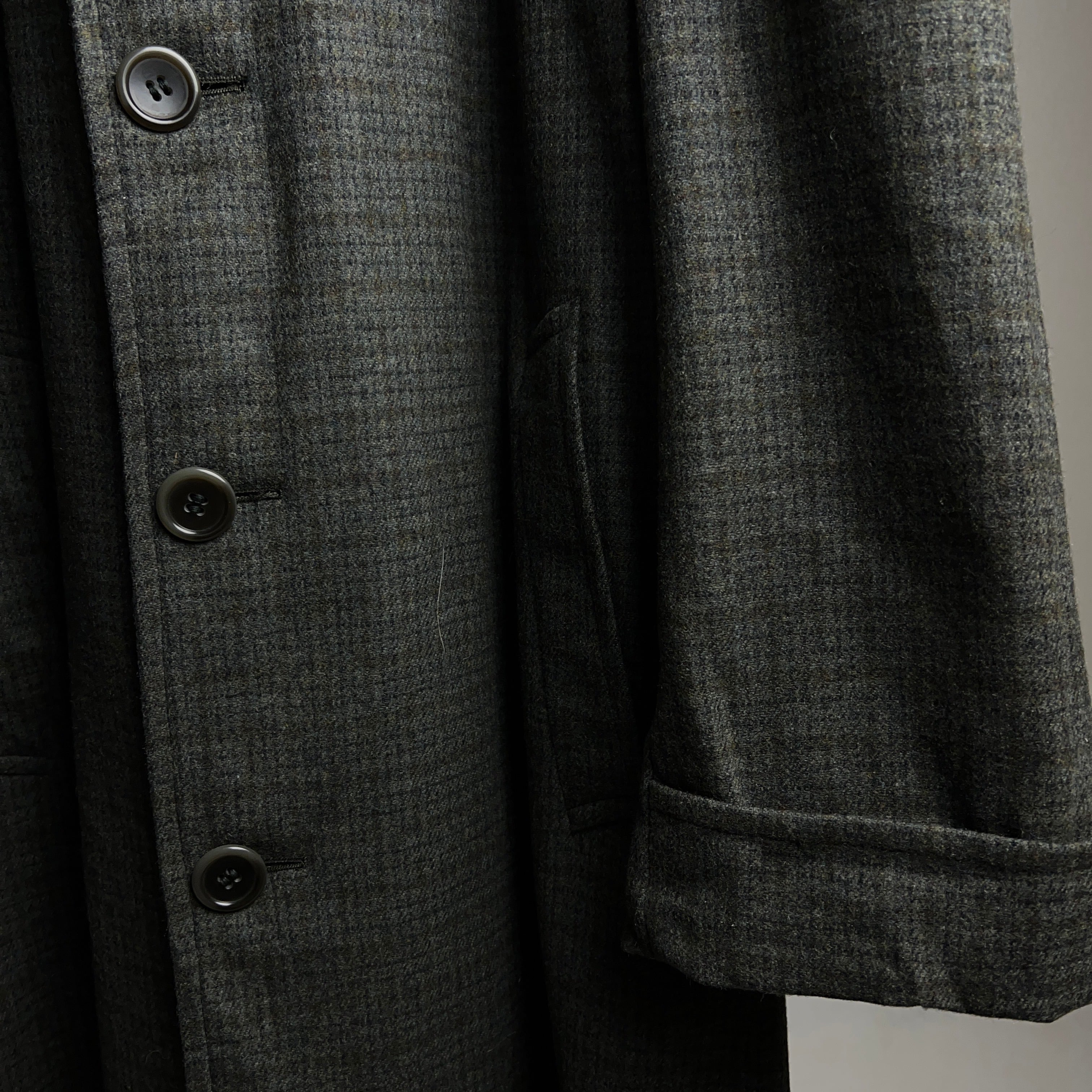 90s vintage wool long chester coat