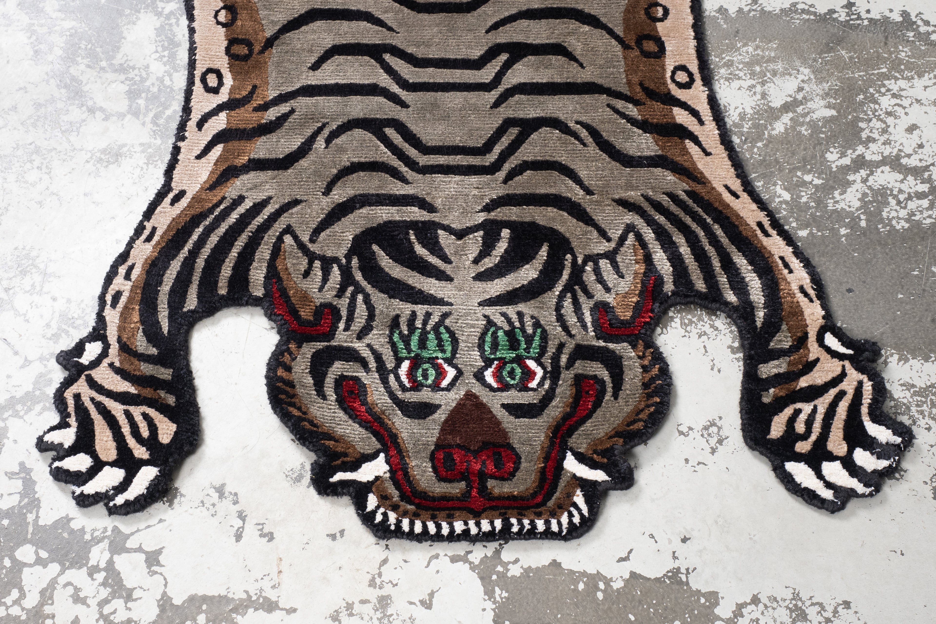 Tibetan Tiger Rug 《Sサイズ•シルク057》チベタンタイガーラグ