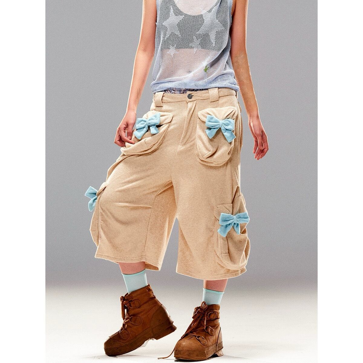 CFIERCE] Towel Ribbon Short Pants | BYORI