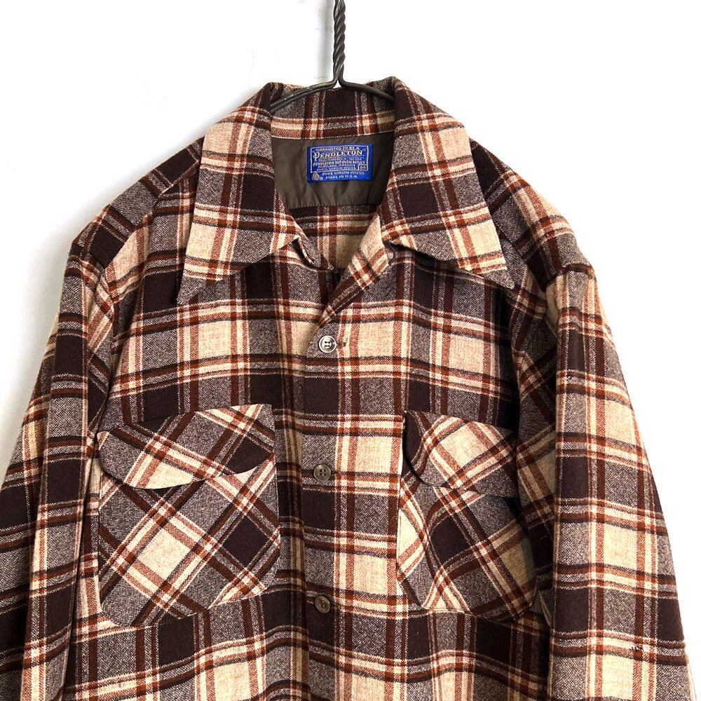 PENDLETON Vintage Loop Collar Wool Shirt [1970s-] Vintage Loop