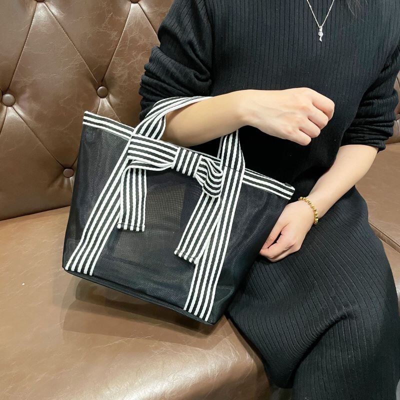 リボンハンドルシースルーバッグ 22231