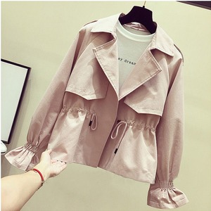 ウエストドロスト テーラードカラー アウター コート 上着 ジャケット ウインドブレーカー スプリングコート ミディアム丈 長袖 キャンディスリーブ 襟付き Vネック かわいい 大人可愛い シンプル カジュアル きれいめ 上品 おしゃれ こなれ感 春 秋 無地 レディース ママ 女の子 OL 通勤 学生 通学 デート お出かけ 女子会 休日 普段使い 韓国系 オルチャン コーデ 体系カバー M L XL XXL XXXL 4XL 大きいサイズ ゆったり ぽっちゃり マシュマロ女子 ブラック ピンク