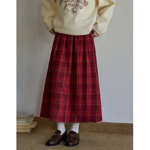 check a line midi skirt