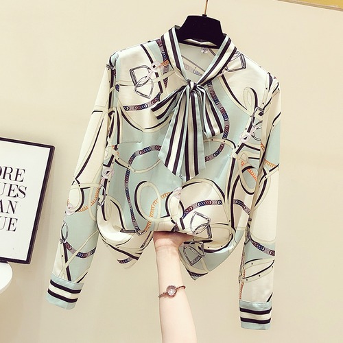 トップス　ブラウス　ボウタイブラウス　ノンアイロン