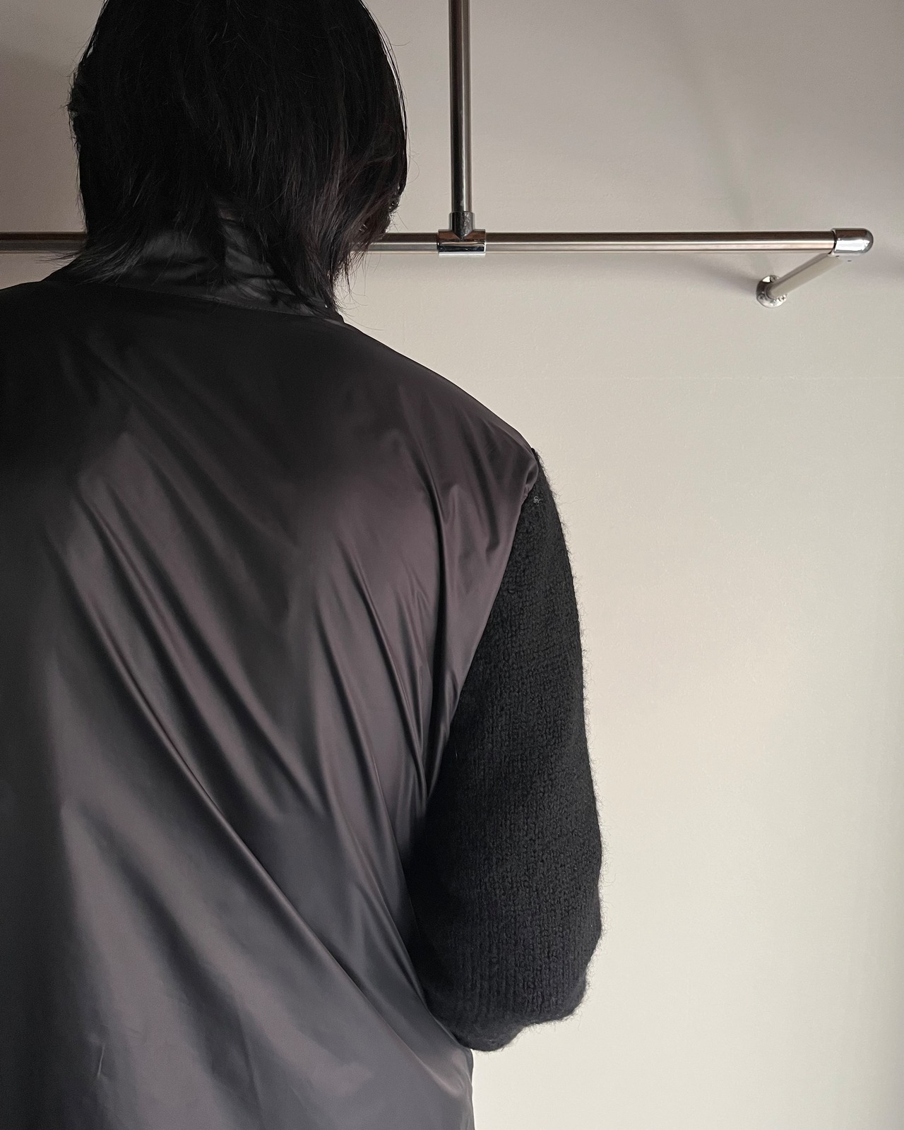【3.1 Pillip Lim】long length nylon wool switching coat
