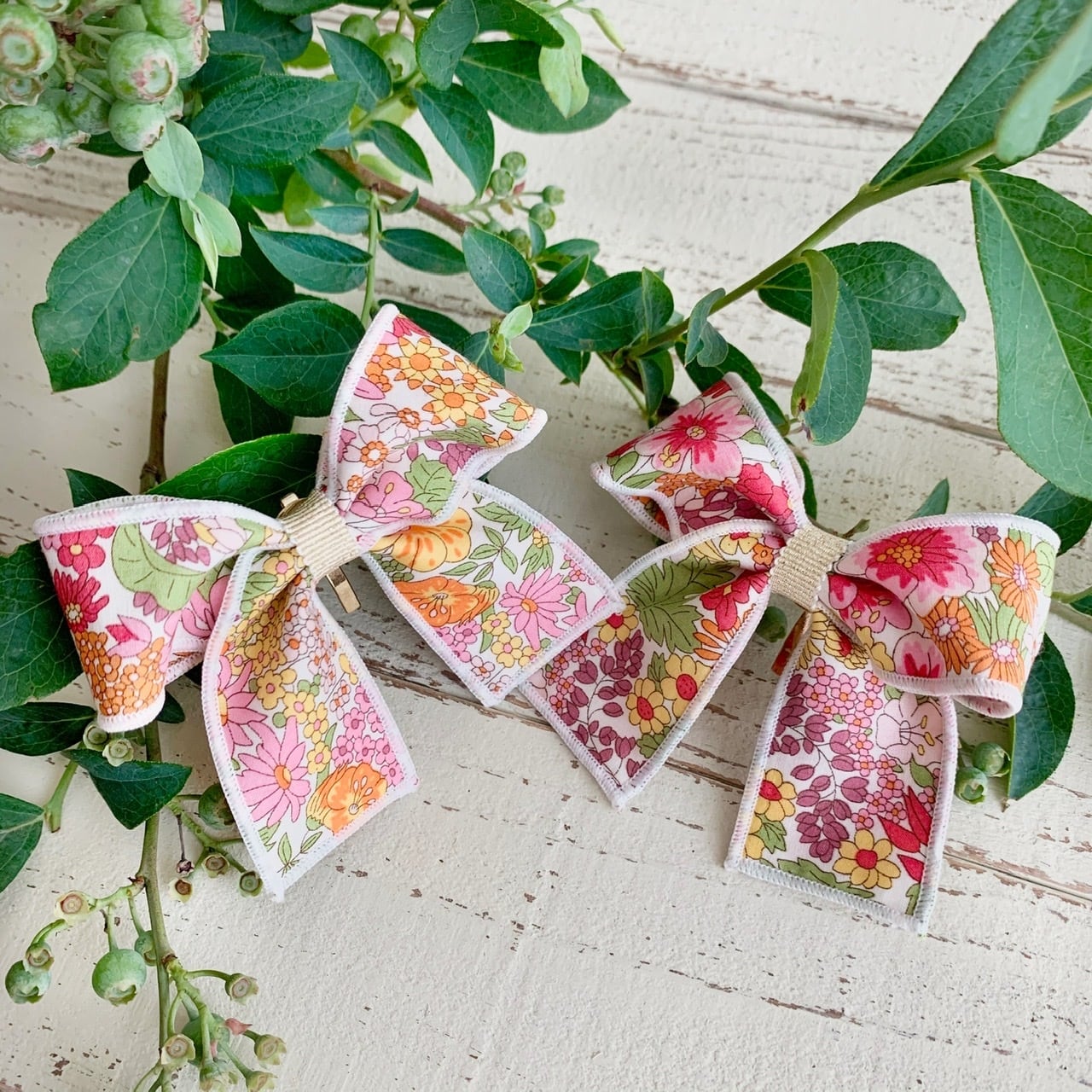 ふんわりリボンのヘアフック