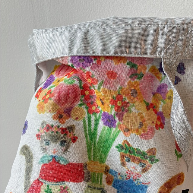 【Aiko Fukawa】BOIL LAYERED MINI TOTE BAG ボイル生地 レイヤード ミニトートバッグ -BOUQUET- CAT & CAT