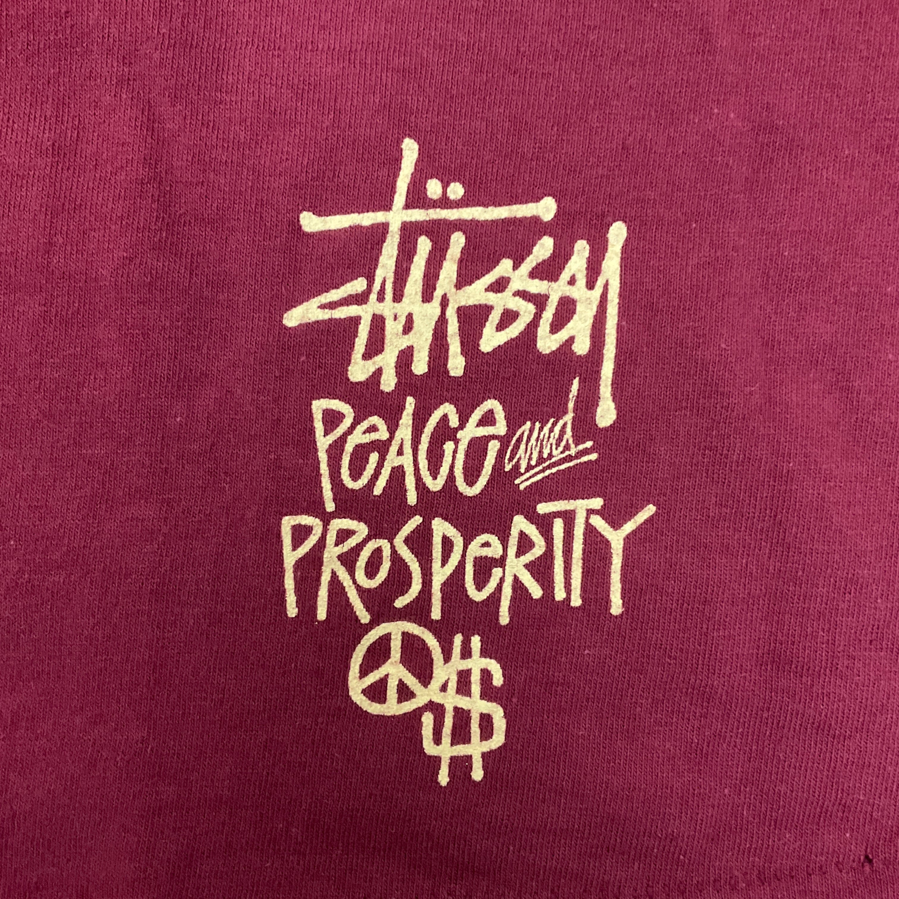 80年代 80s STUSSY オールドステューシー Peace and Prosperity 80年代 80s STUSSY オールドステューシー Peace and Prosperity