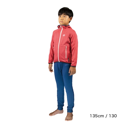 Kids 130 / UN2100 Light weight fleece hoody / Red