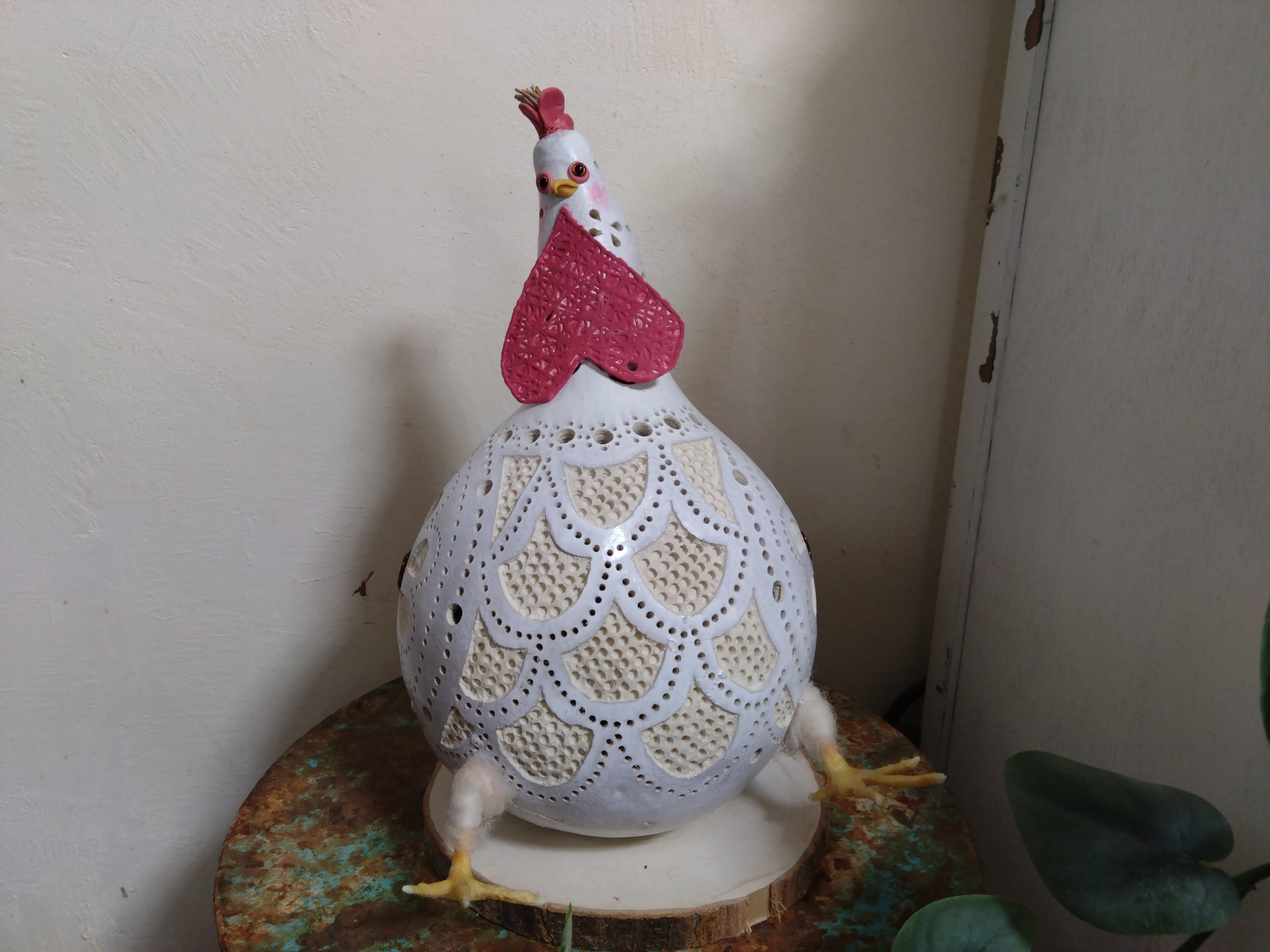 ひょうたんランプ ✤にわとり✤ L | 庭とり屋さん