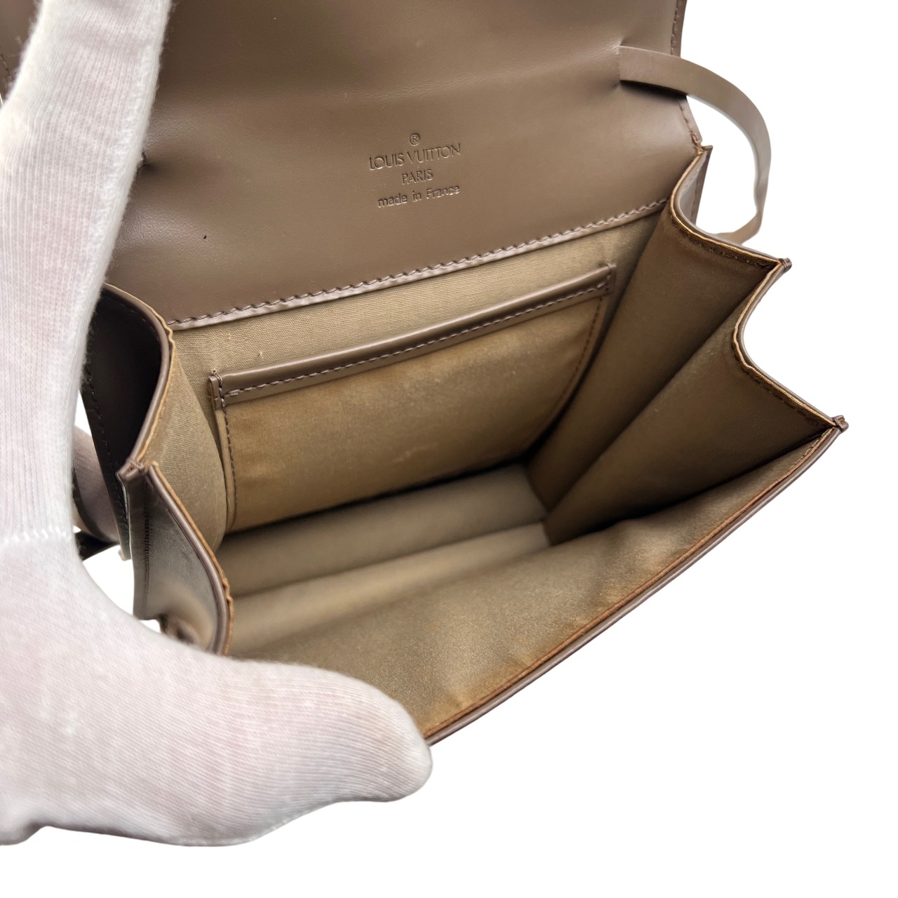 LOUIS VUITTON ヴィトン エピ ビアリッツ レザー ショルダーバッグ グレー A-13538