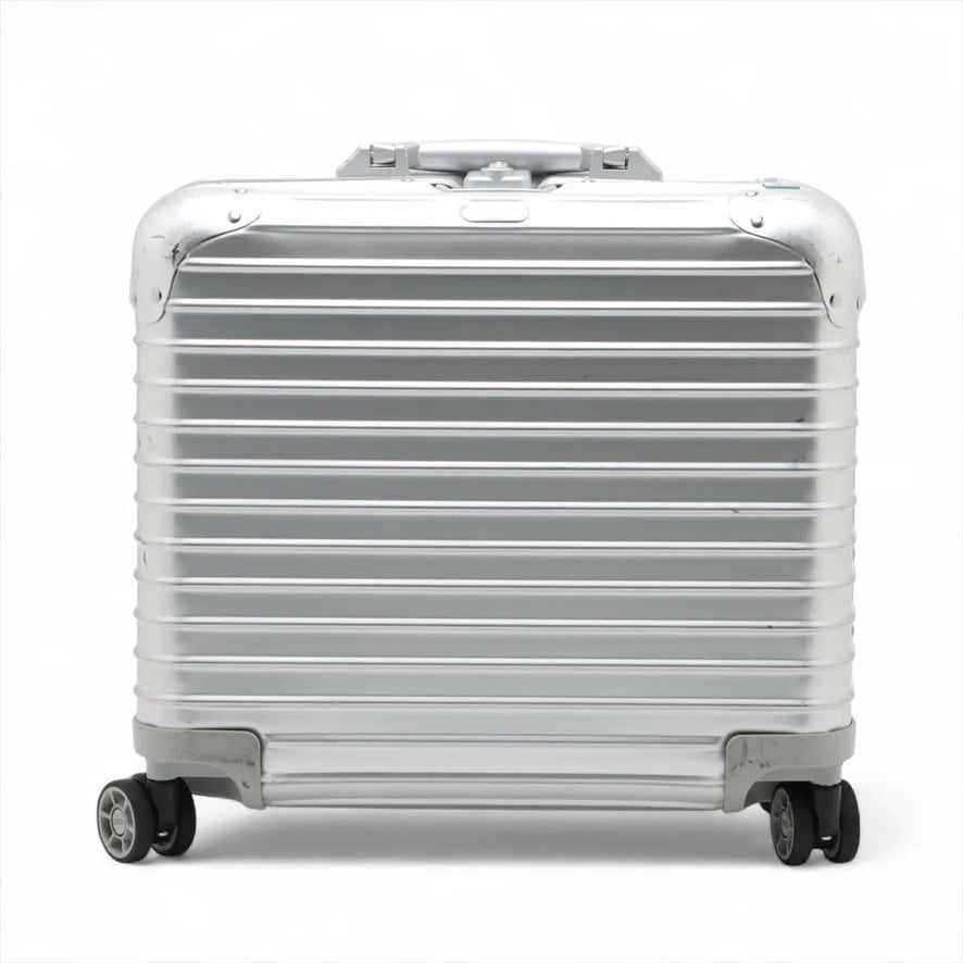 Rare◇RIMOWA Pilot Topas 4-Wheel Carry Case 31L Silver Briefcase Unisex