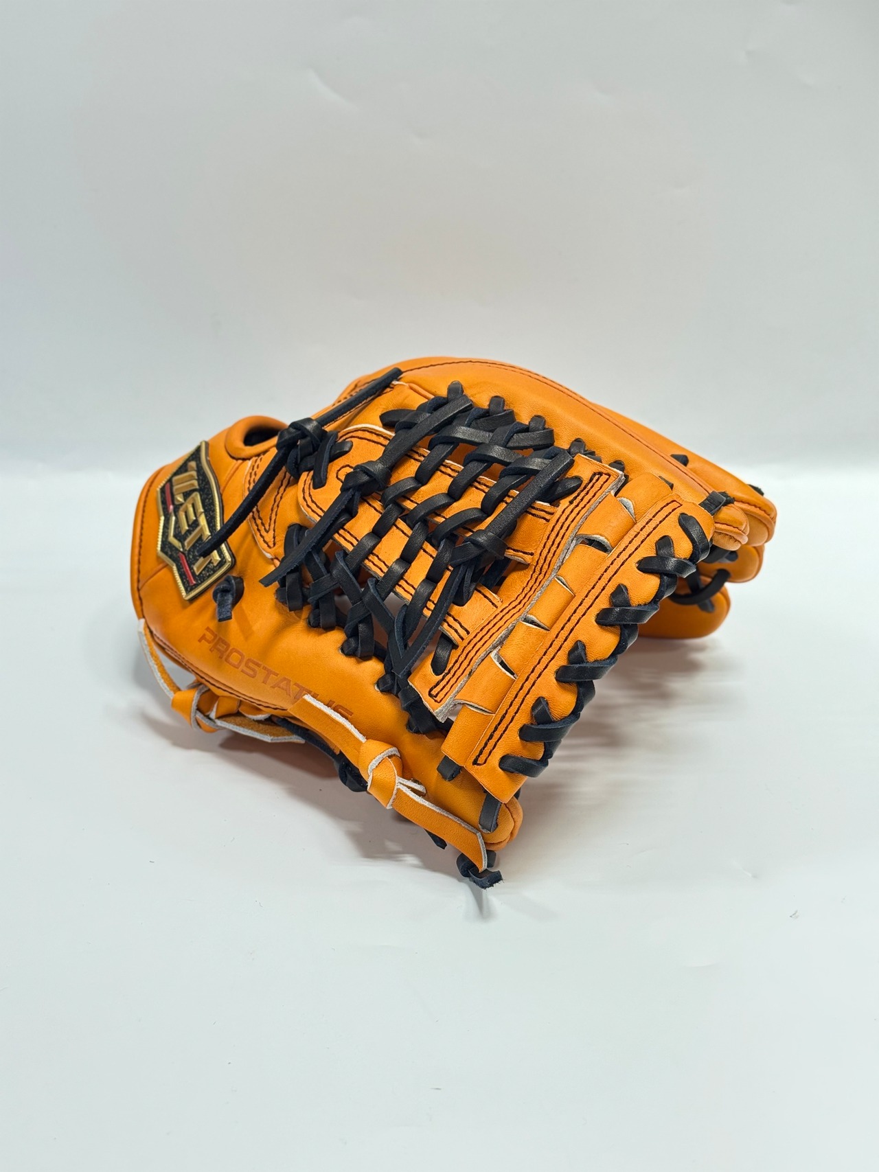 ZETT PROSTATUSｰゼットプロステイタス　michii supreme order 硬式グローブ　ゼットミチイオリジナルグラブ　右投げ用　246型　（吉川尚輝選手モデル）　オレンジ×ブラック　91・画像4