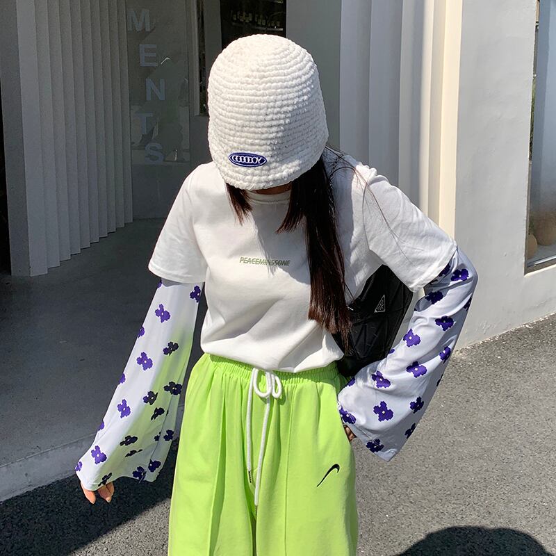 ルーズサマーアーム 大きめサイズ 夏物 シルク ブラック・アイド・ピーズ68550656025