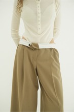 CLANE LOW WAIST TUCKED LOOSE SLACKS