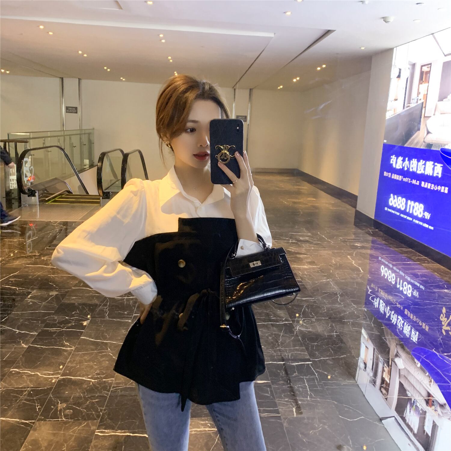 シャツ レディーススプリングスタンダードスタイルウェストスリムブラウス レトロ 春物 6Du_Shop_Women89155232152