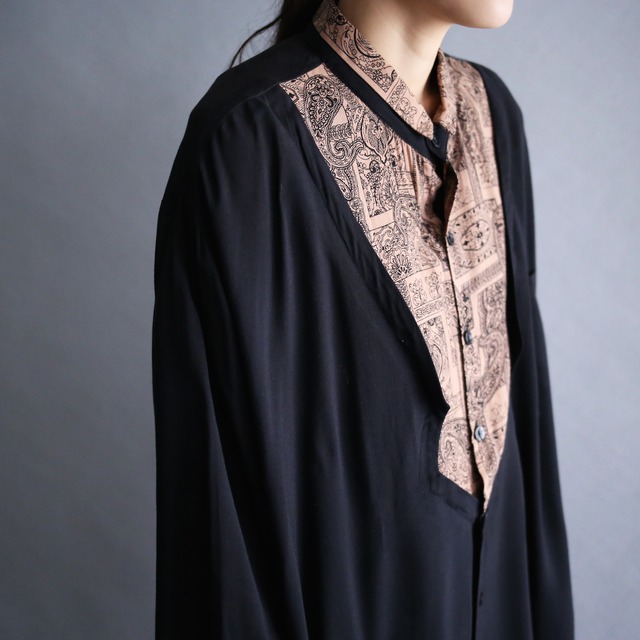 switching art pattern design loose mode shirt