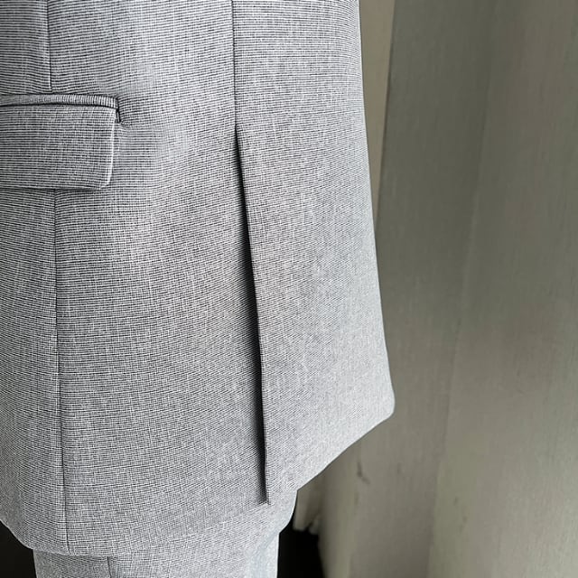 予約販売】メンズ セットアップ スーツ 無地 シック 変形デザイン