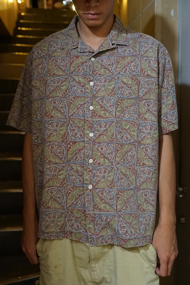 ［90s］Polo by Ralph Lauren Caldwell Botanical Floral All Over Pattern Cotton Open Collar Long Sleeve Shirt